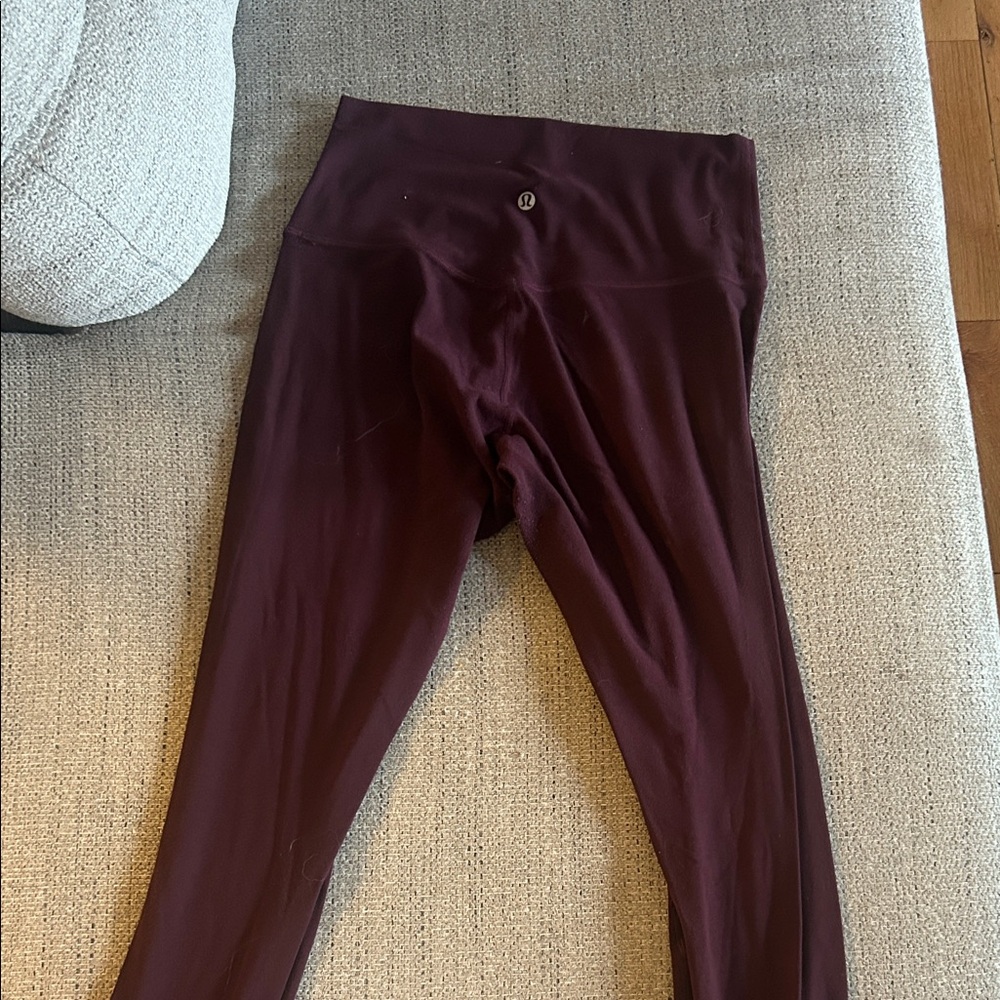 Lululemon Burgundy High-Waisted Leggings